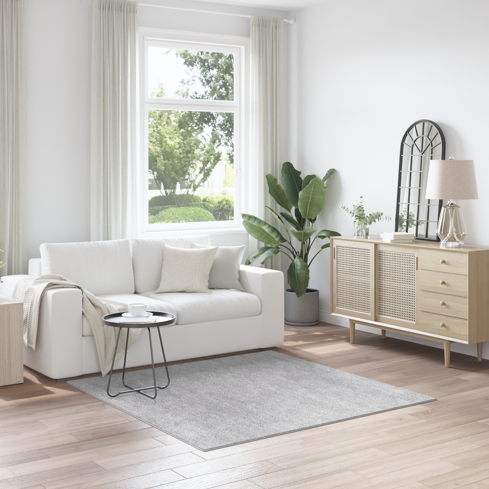 foto del prodotto tappeto shaggy con retro in lattice grigio 160x160 cm