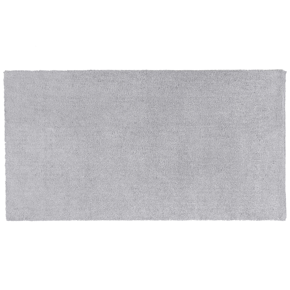 foto del prodotto tappeto shaggy grigio chiaro 80 x 150 cm moderno tappeto rettangolare trapuntato a pelo lungo