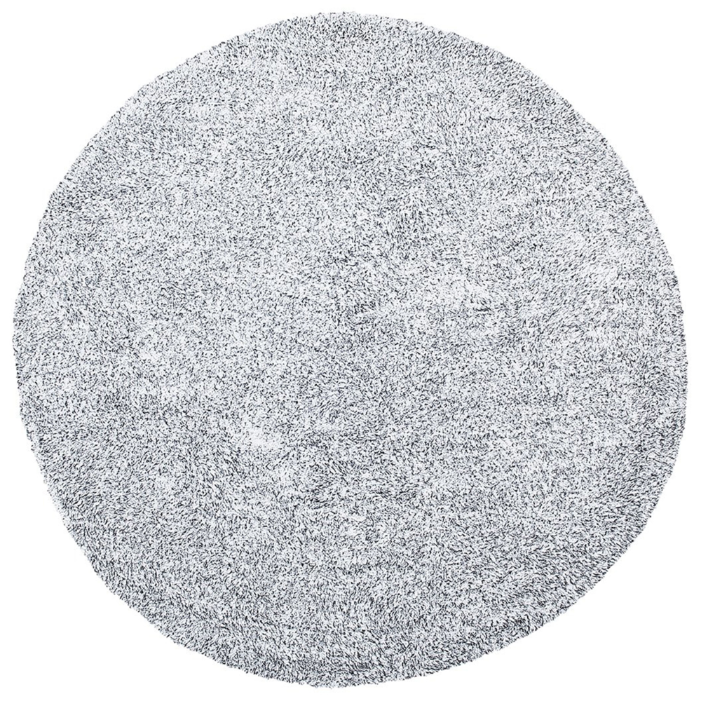 foto del prodotto tappeto shaggy grigio melange 140 cm moderno tappeto rotondo trapuntato a pelo lungo