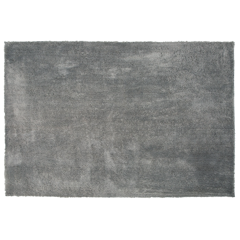 foto del prodotto tappeto shaggy in misto cotone e poliestere grigio 200 x 300 cm soffice pelo denso