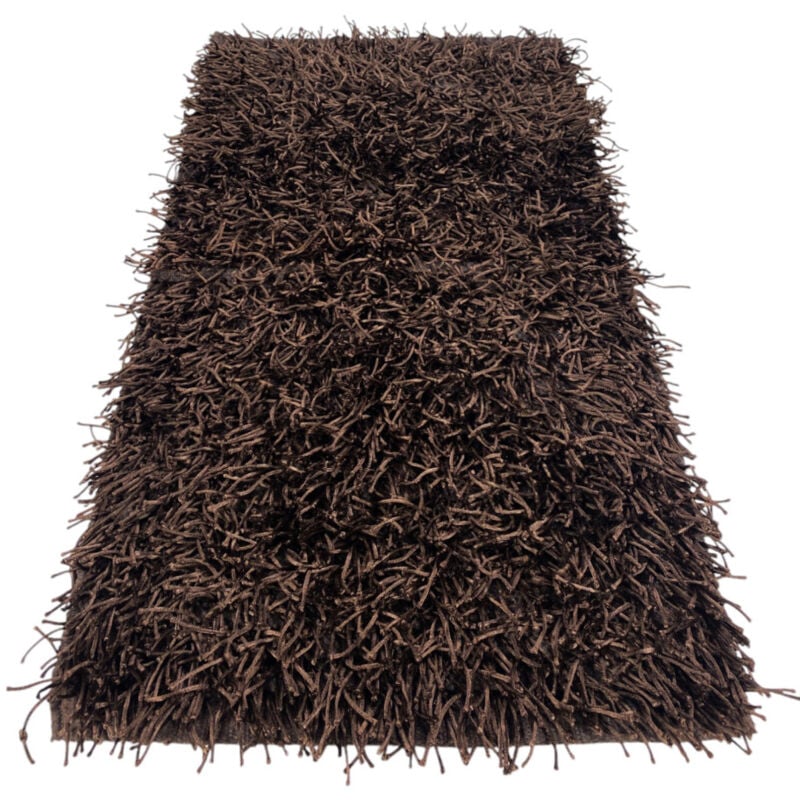 foto del prodotto tappeto shaggy marrone moderno tutte le misure cm. 50x80