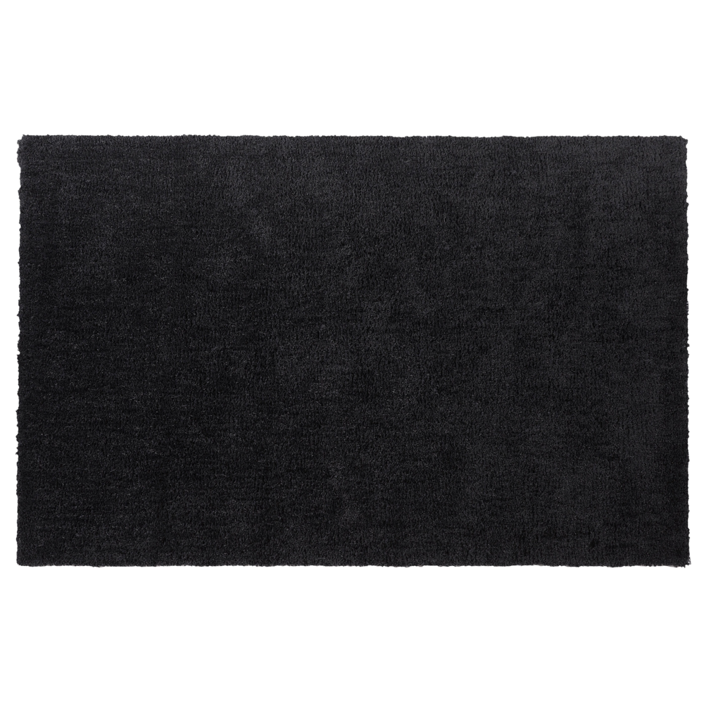 foto del prodotto tappeto shaggy nero 200 x 300 cm moderno tappeto rettangolare trapuntato a pelo lungo