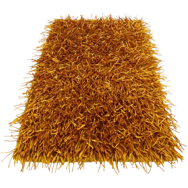 foto del prodotto tappeto shaggy ocra moderno tutte le misure cm. 60x110