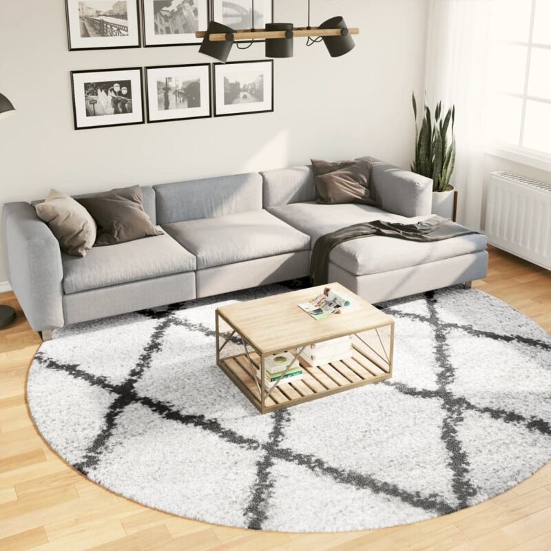 foto del prodotto tappeto shaggy pamplona a pelo lungo crema e nero 280 cm vidaxl