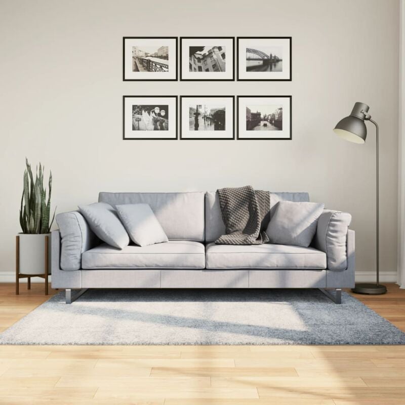 foto del prodotto tappeto shaggy pamplona a pelo lungo moderno blu 120x170 cm vidaxl