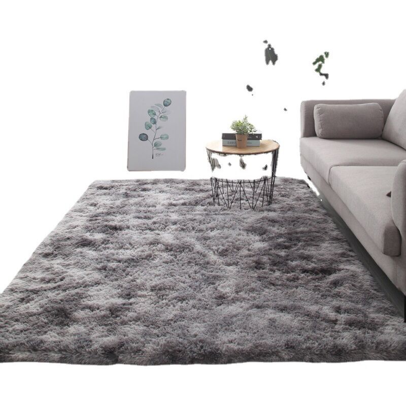 foto del prodotto tappeto shaggy per soggiorno 80x120cm grigio scuro fibra di polipropilene morbida, antiscivolo