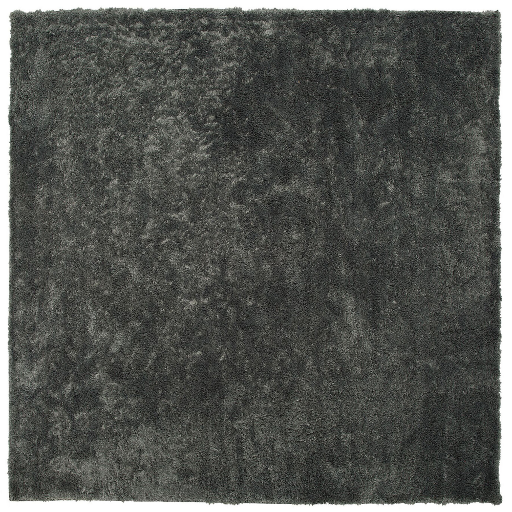 foto del prodotto tappeto shaggy tappetino misto cotone grigio scuro poliestere 200 x 200 cm soffice pelo lungo