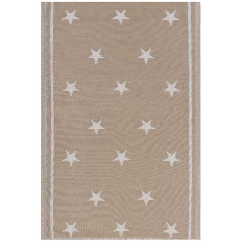 foto del prodotto tappeto sintetico da esterno beige 120 x 180 cm con motivo a stelle latur