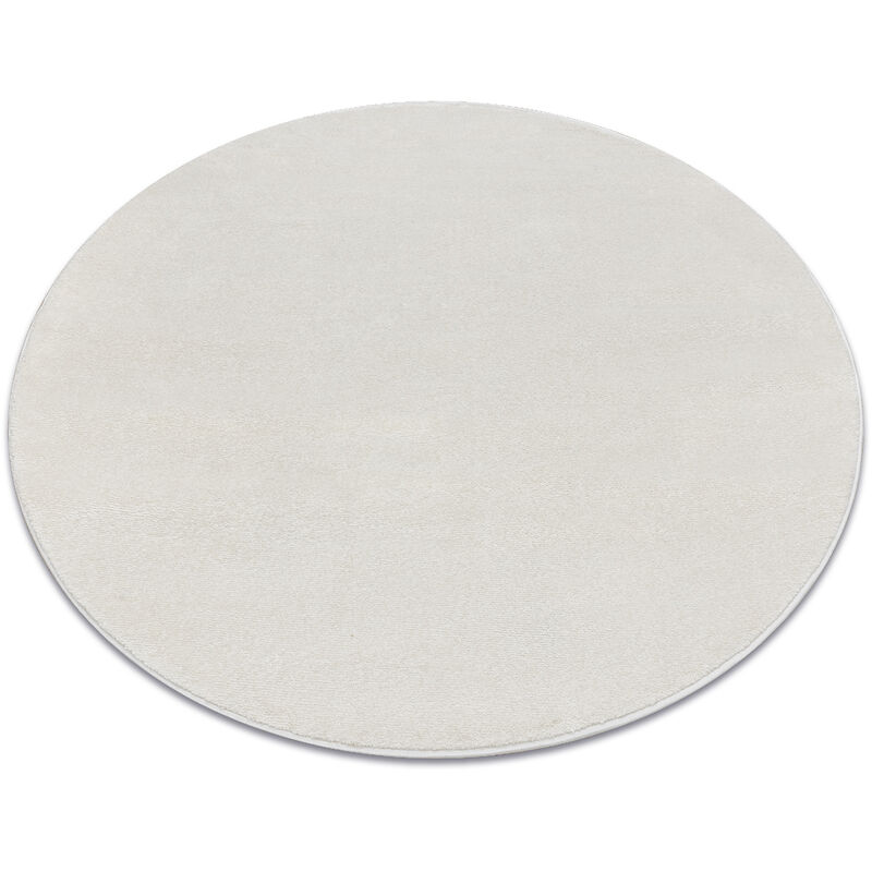foto del prodotto tappeto softy cerchio un colore crema beige rotondo 120 cm