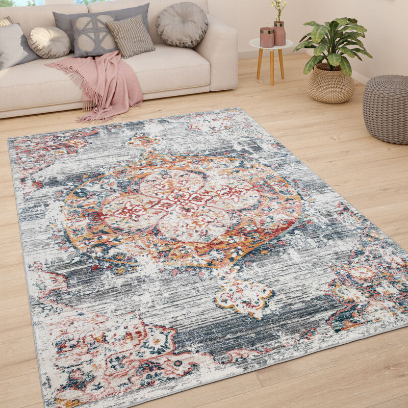 foto del prodotto tappeto soggiorno tappeto salotto pelo corto vintage pastello moderno orientale 160x230 cm, grigio paco home