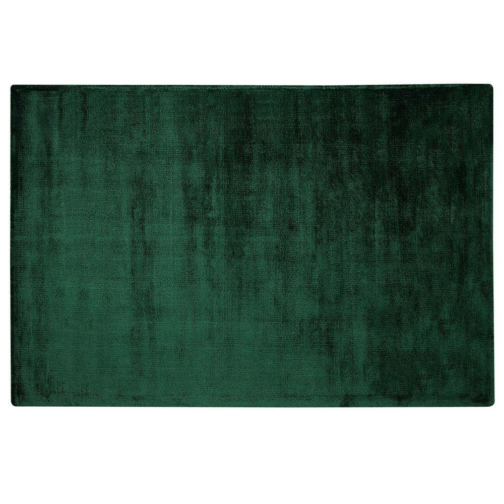 foto del prodotto tappeto tappetino di colore verde viscosa 140 x 200 cm trapuntato pelo corto in stile moderno