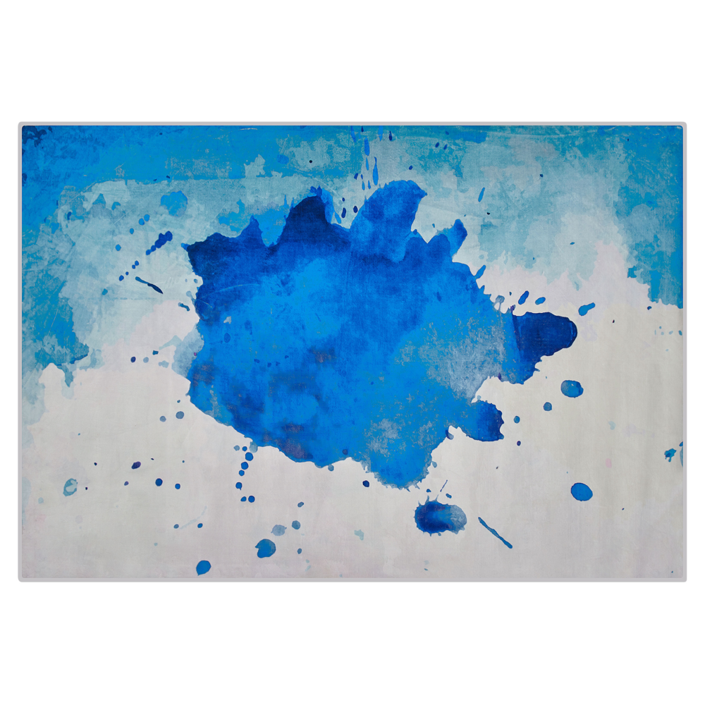 foto del prodotto tappeto tappetino tessuto multicolore 140 x 200 cm splatter stampa astratta moderna