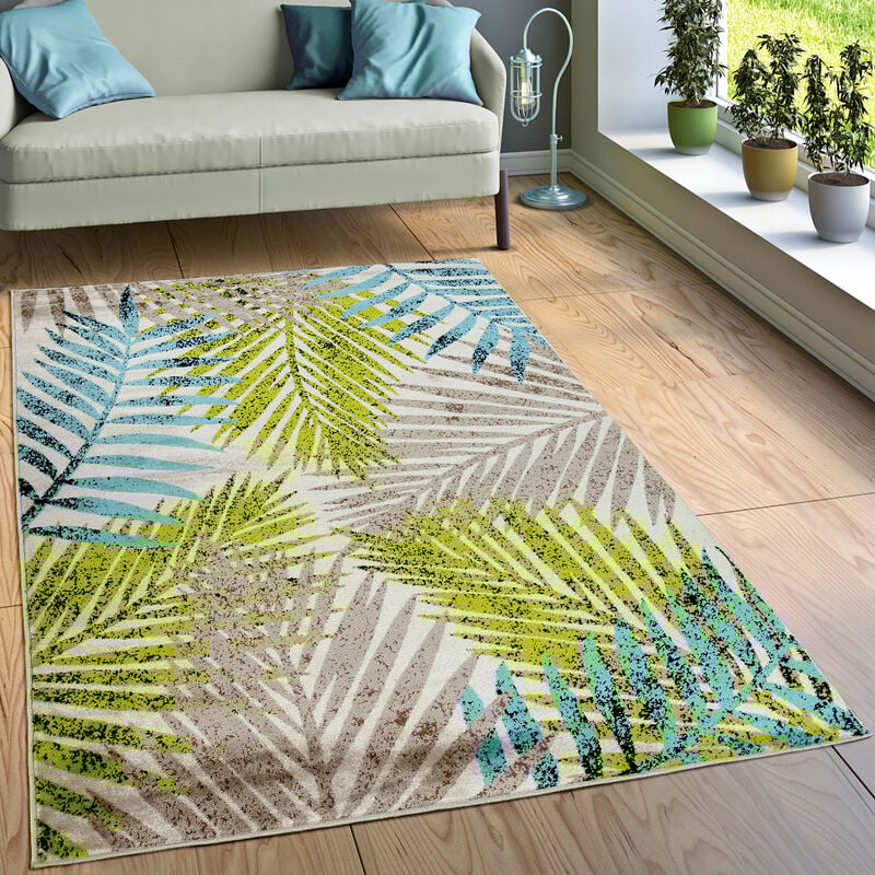 foto del prodotto tappeto urban jungle verde blu 60x100 cm paco home