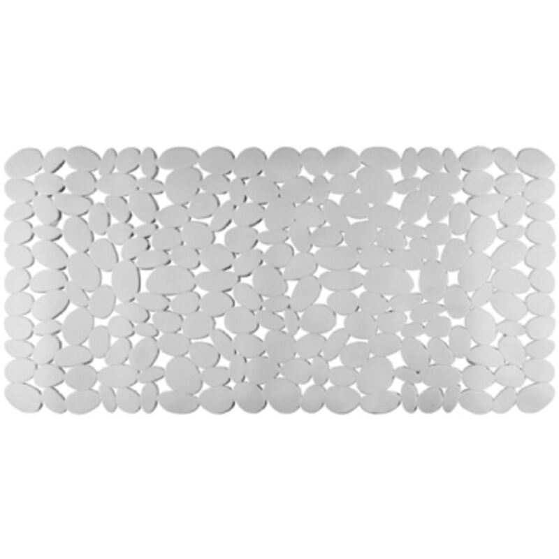 foto del prodotto tappeto vasca mod. sassolini antiscivolo con ventose di sicurezza 36 x 72 cm in pvc bianco tappetino doccia bianco 72x36 cm