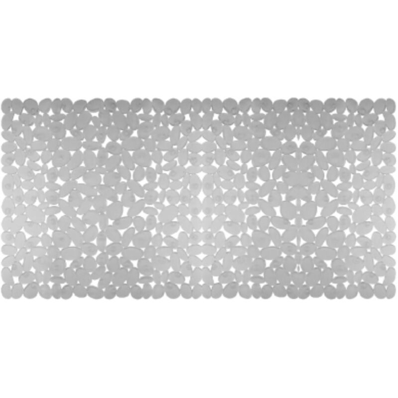 foto del prodotto tappeto vasca mod. sassolini antiscivolo con ventose di sicurezza 36 x 72 cm in pvc trasparente tappetino doccia trasparente 72x36 cm