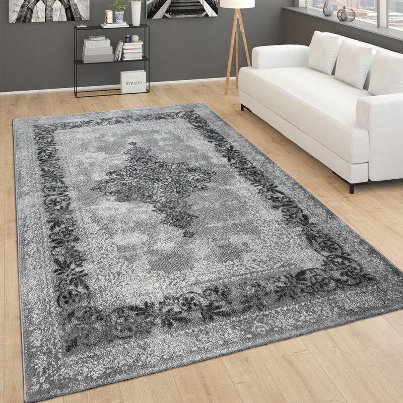 foto del prodotto tappeto vintage a pelo corto per il soggiorno, dal design orientale, m lange grigio 120x170 cm paco home