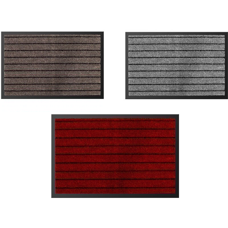foto del prodotto tappeto zerbino entrata ingresso casa esterno interno antiscivolo asciugapassi alaska, misura40x60colorebordeaux