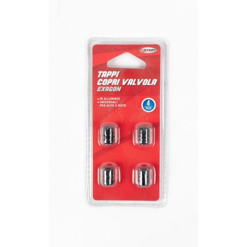foto del prodotto tappi copri valvola exagon modello universale per auto in alluminio