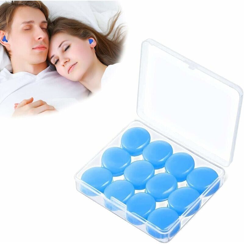 foto del prodotto tappi per le orecchie per dormire, tappi per le orecchie in silicone, tappi per le orecchie con cancellazione del rumore, protezione per l udito,