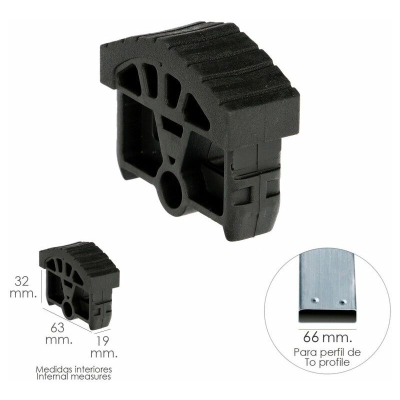 foto del prodotto tappi per scale pronor 2 sezioni con 10 10 pioli profilo 66 mm 