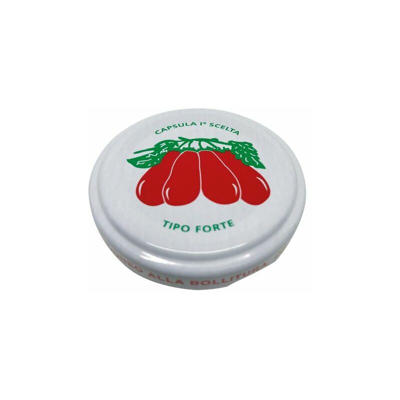 foto del prodotto tappi pomodoro vasi vetro cf.100pz mm.53