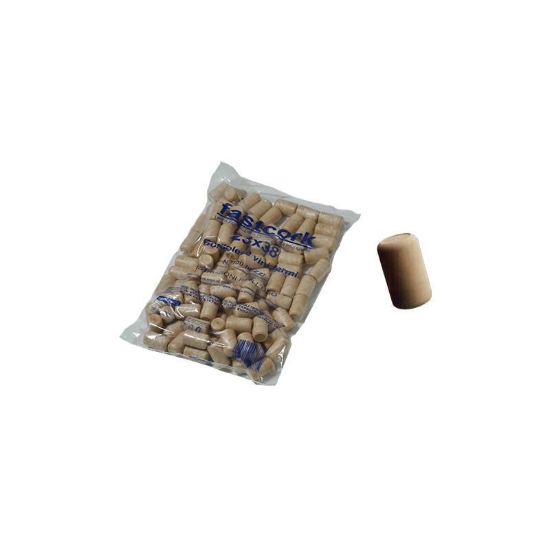 foto del prodotto tappi sintetici per vino 100 pz pronti all'uso 23 x 38 mm
