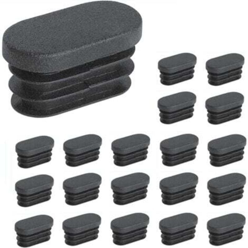 foto del prodotto tappi terminali in plastica per gambe di mobili, tappi ovali in plastica per gambe di sedie, tappi ovali per gambe di mobili, trampolini, armadi,