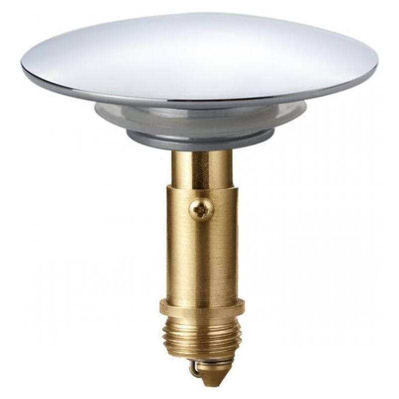 foto del prodotto tappo a molla in metallo cromato da 66 mm per lavandino del bagno
