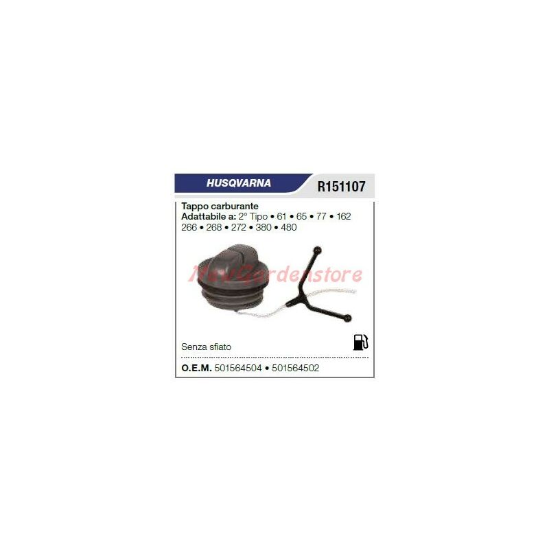 foto del prodotto tappo carburante husqvarna motosega 61 65 77 2 tipo 501564504 501564502