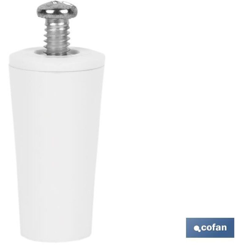 foto del prodotto tappo cieco 40 mm bianco con vite m-6