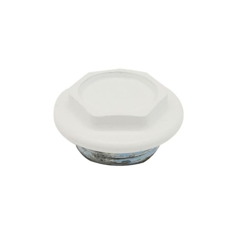 foto del prodotto tappo cieco dx sx zincato verniciato per radiatori fl 56 11 4 dx bianco oter