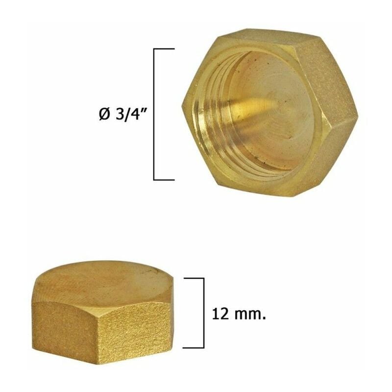 foto del prodotto tappo cieco femmina in ottone da 3 4 .