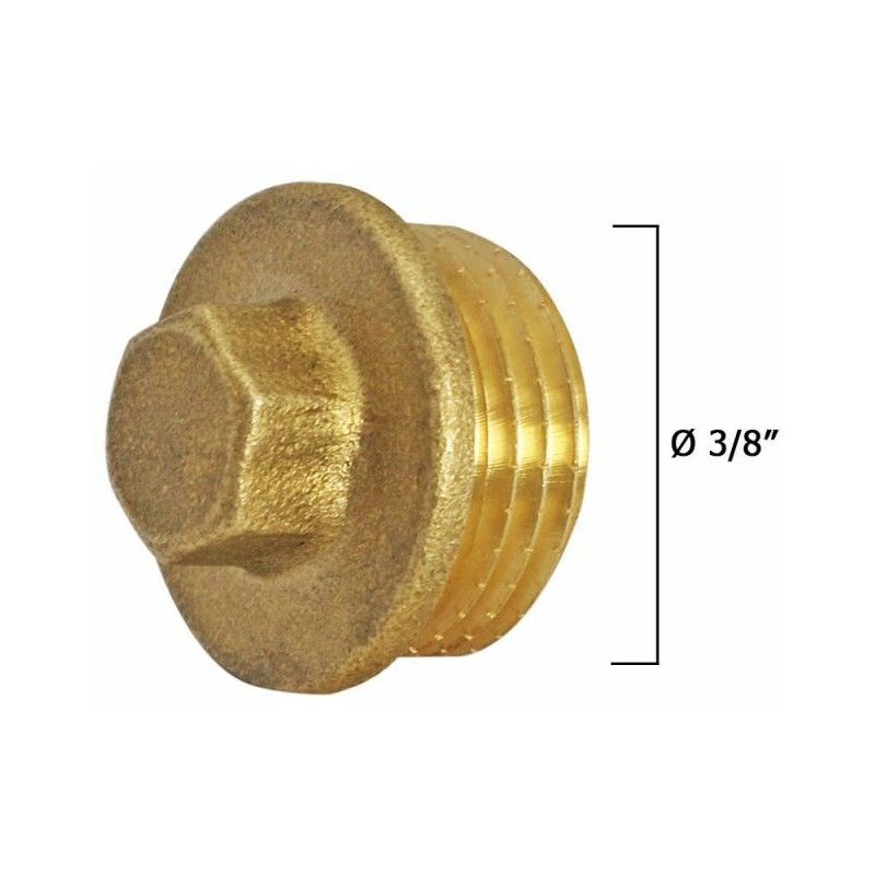 foto del prodotto tappo cieco maschio ottone 3 8 