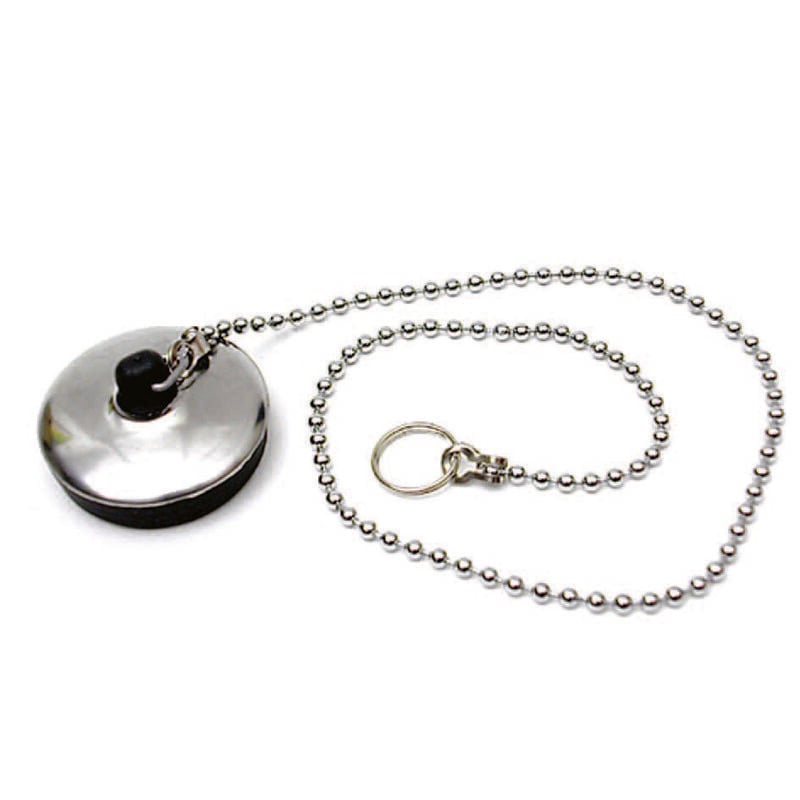 foto del prodotto tappo con catena a perline e anello mm.45.5