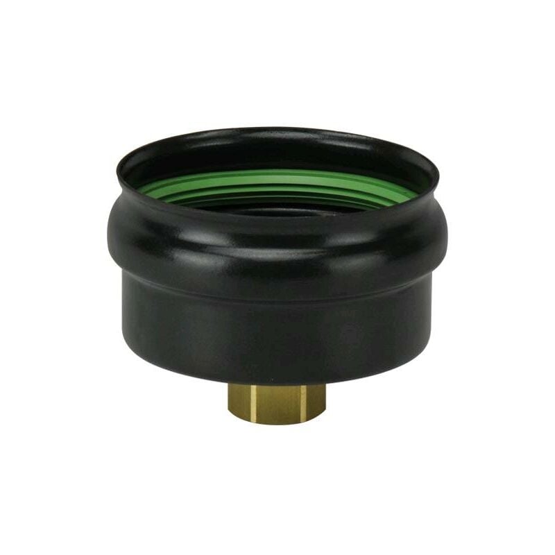 foto del prodotto tappo con scarico condensa per tubi stufa a pellet acciaio rivestito con smalto porcellanato 8 cm pn818 diametro 8 cm tappo con scarico