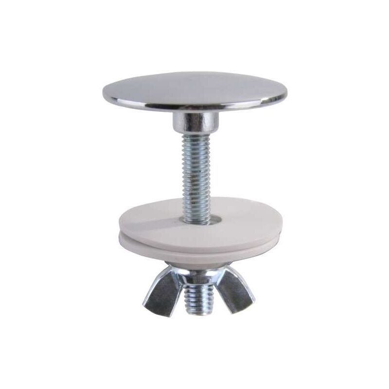 foto del prodotto tappo copriforo cromato vite lunga mm 49