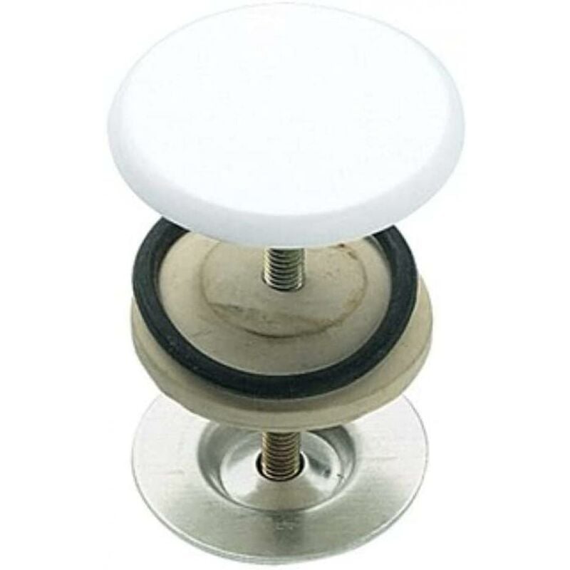 foto del prodotto tappo copriforo per lavabo o lavello idrobric, bianco, diametro 50 mm, idb blimbc0024co