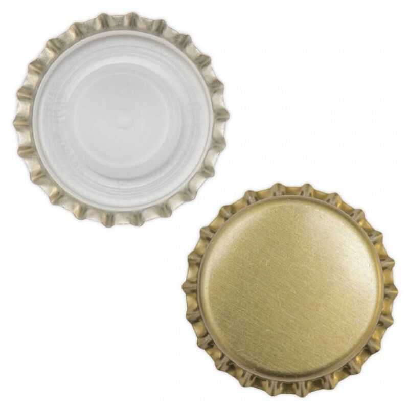 foto del prodotto tappo corona tipo anonimo oro brunito 26 mm. cf. busta 100 pz.