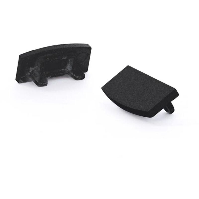 foto del prodotto tappo di chiusura in alluminio per profilo led sl7 senza foro cavo nero