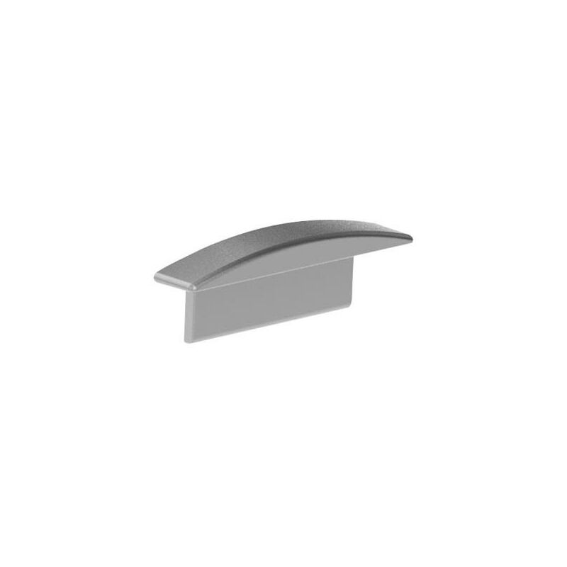 foto del prodotto tappo di chiusura in alluminio per profilo led slimline da incasso 7 mm senza foro cavo argento