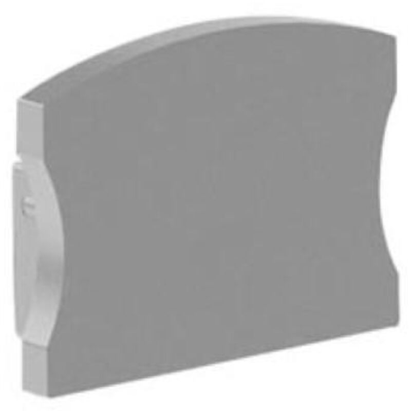 foto del prodotto tappo di chiusura in alluminio per profilo led slw15 senza foro cavo - argento