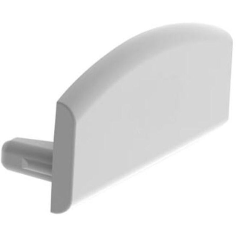 foto del prodotto tappo di chiusura in alluminio per profilo led slw8 senza foro cavo - argento