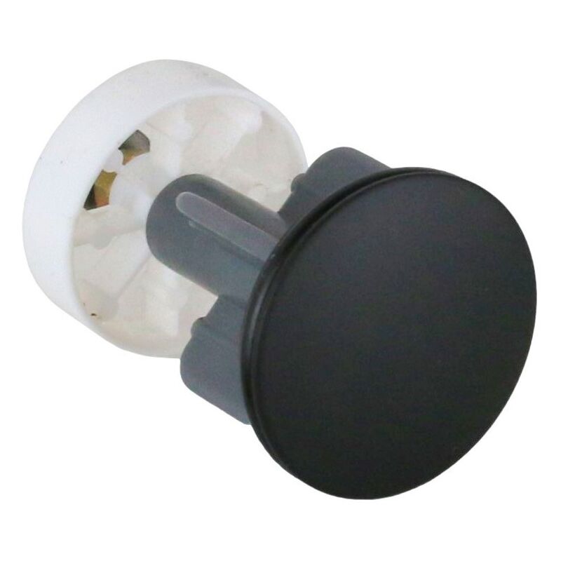 foto del prodotto tappo di ricambio universale per piletta di scarico con salterello colore nero opaco cgs t007l.43 nero opaco