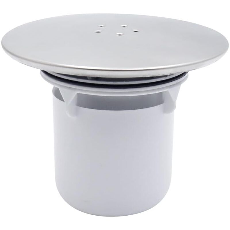 foto del prodotto tappo di scarico per doccia, copertura per sifone per doccia da 90 mm 115 mm, copertura di ricambio per scarico doccia con finitura cromata, base