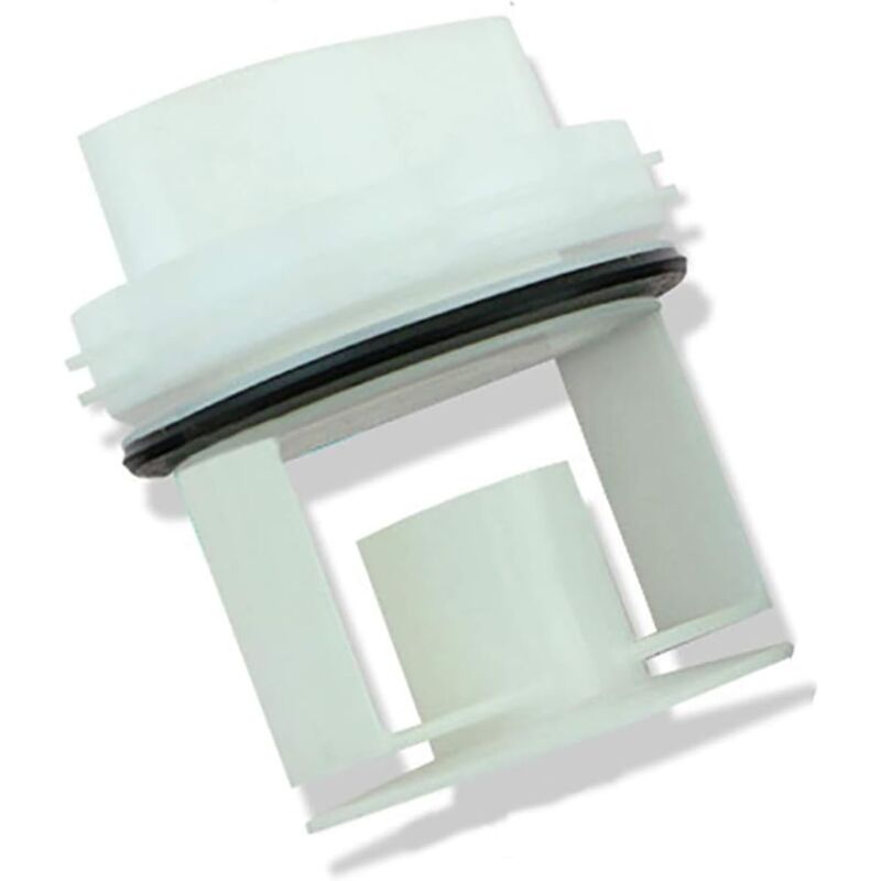 foto del prodotto tappo di scarico per lavatrice siemens, bosch wm1095 1065 wd7205, tappo di scarico della pompa di scarico bianco