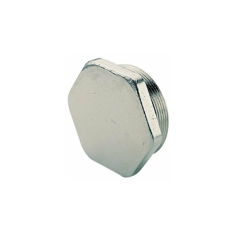 foto del prodotto tappo filettatura pg in ottone nichelato a chiave esagonale utilizzato per la chiusura di fori filettati filettatura pg21