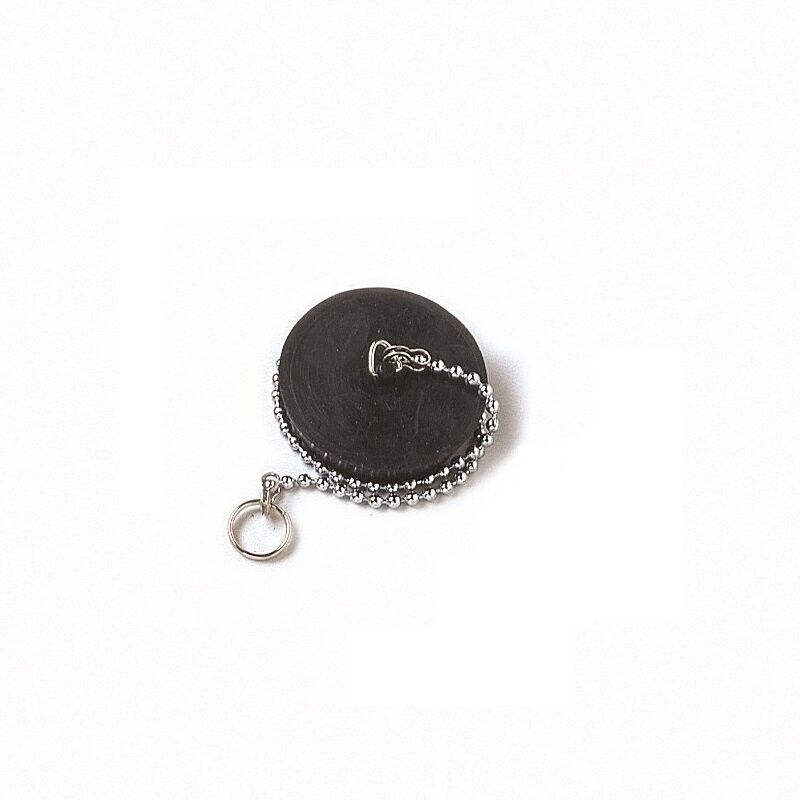 foto del prodotto tappo in gomma nera d.52 con catena l.330 mm 410600gn52