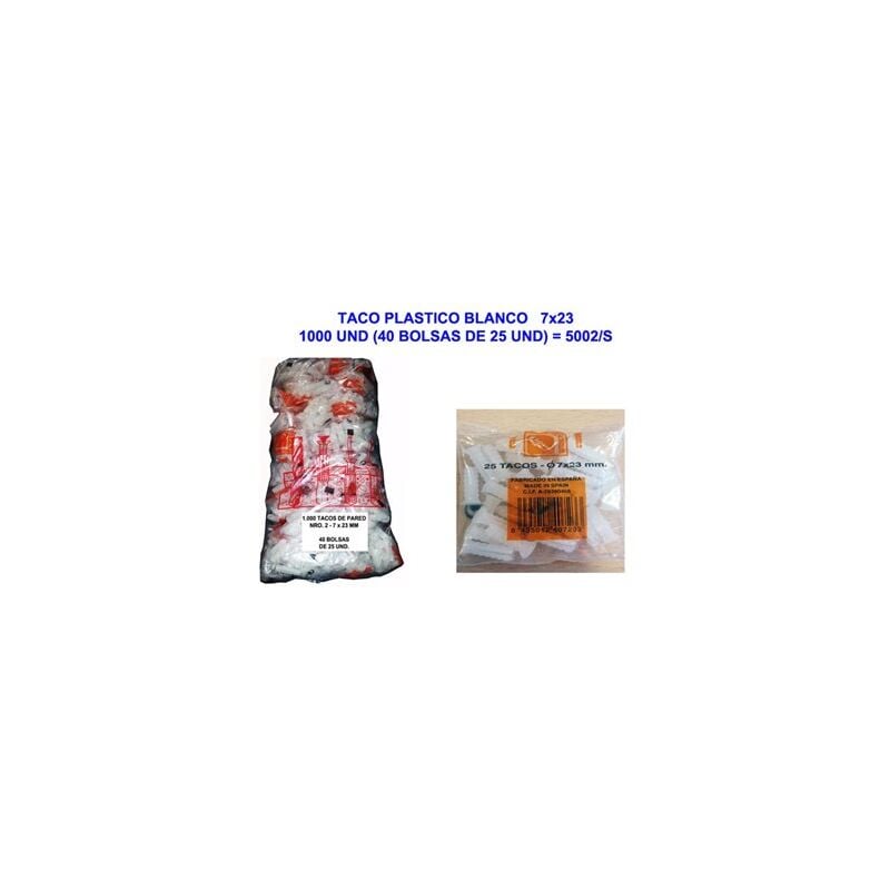 foto del prodotto tappo in plastica bianca 7x23 cm 1000 unit 40 sacchetti da 25 unit 5002 s