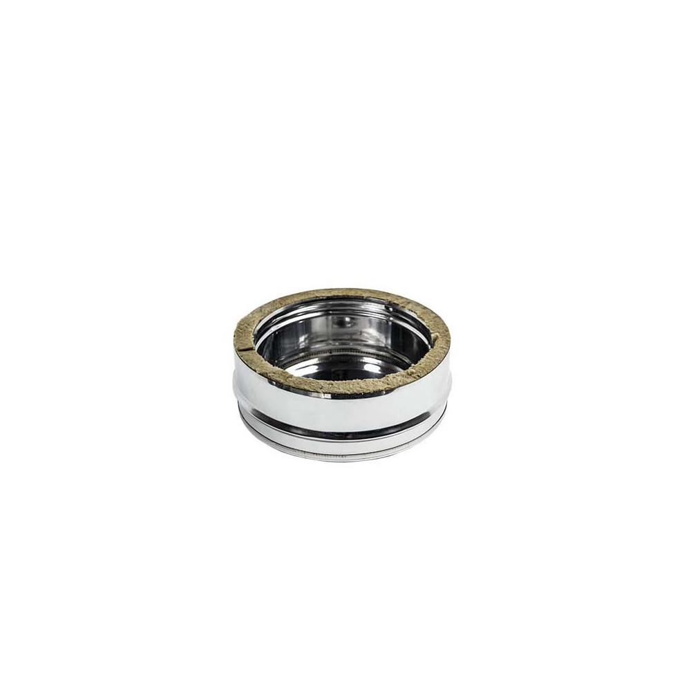 foto del prodotto tappo inox doppia parete con spurgo per scarico condensa, diametro di 80 de 130 mm