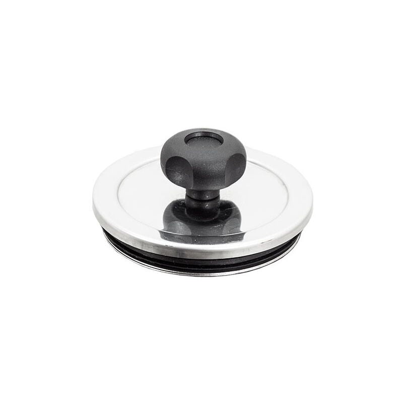 foto del prodotto tappo inox per ispezione con guarnizione, diametro 120mm